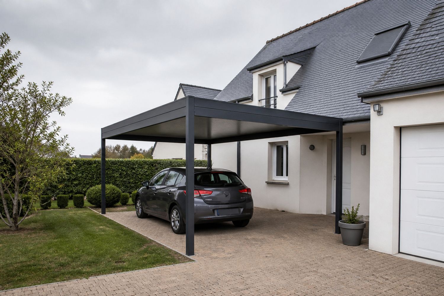 Carport aluminium anthracite (illustration)